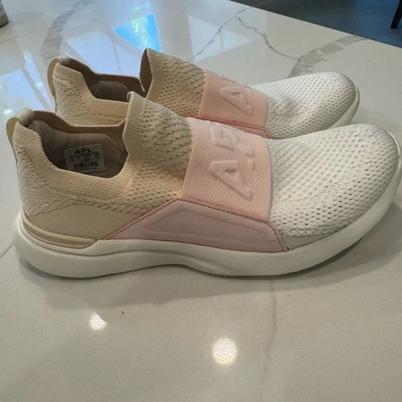 APL Cream and Pink Slip-On Sneakers - Picture 1 of 3